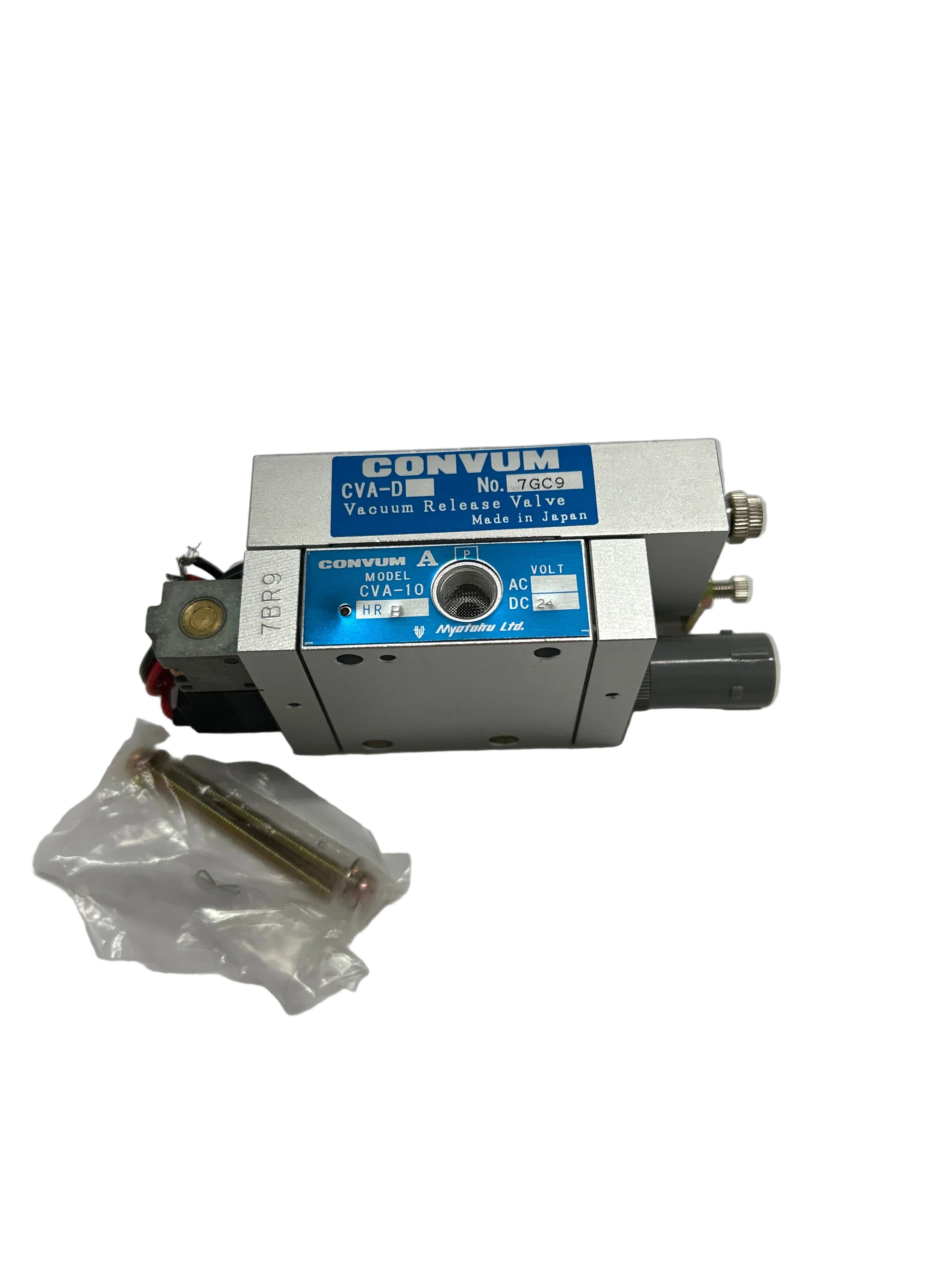 Convum CVA-V/CVA-D/CVA-10 24vDC Vacuum switch w/ manual