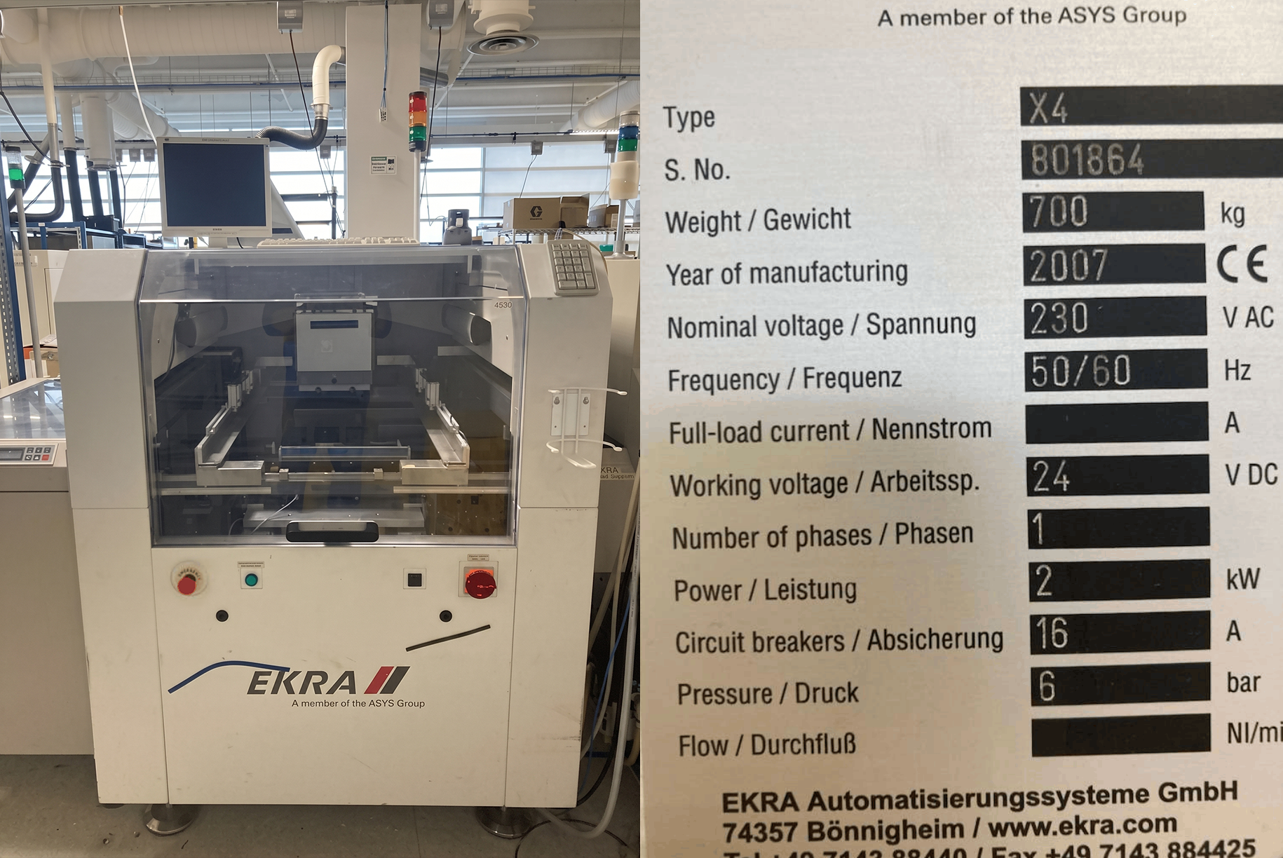 2007 EKRA X4 Automatic Screen & Stencil Printer