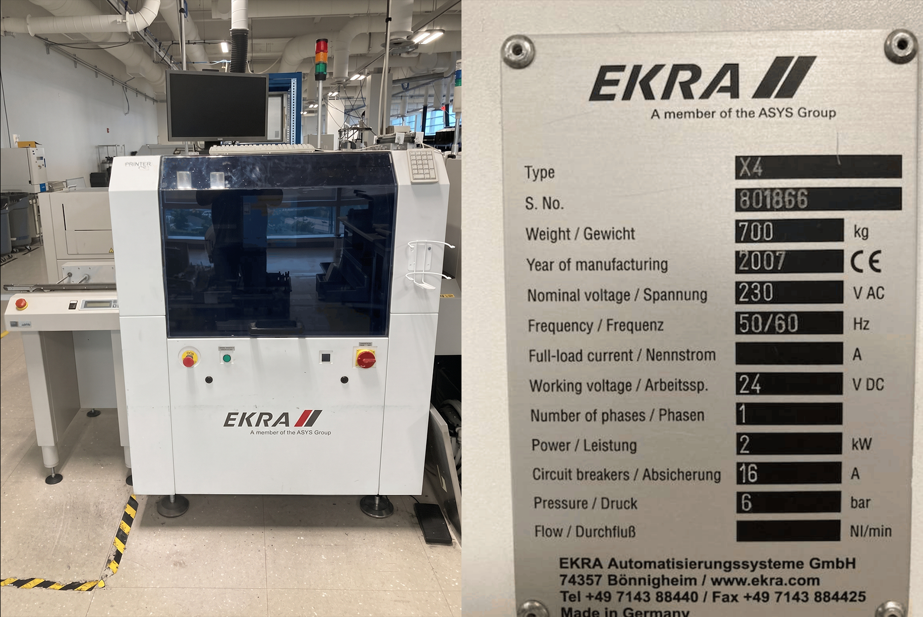 2007 EKRA X4 Automatic Screen & Stencil Printer