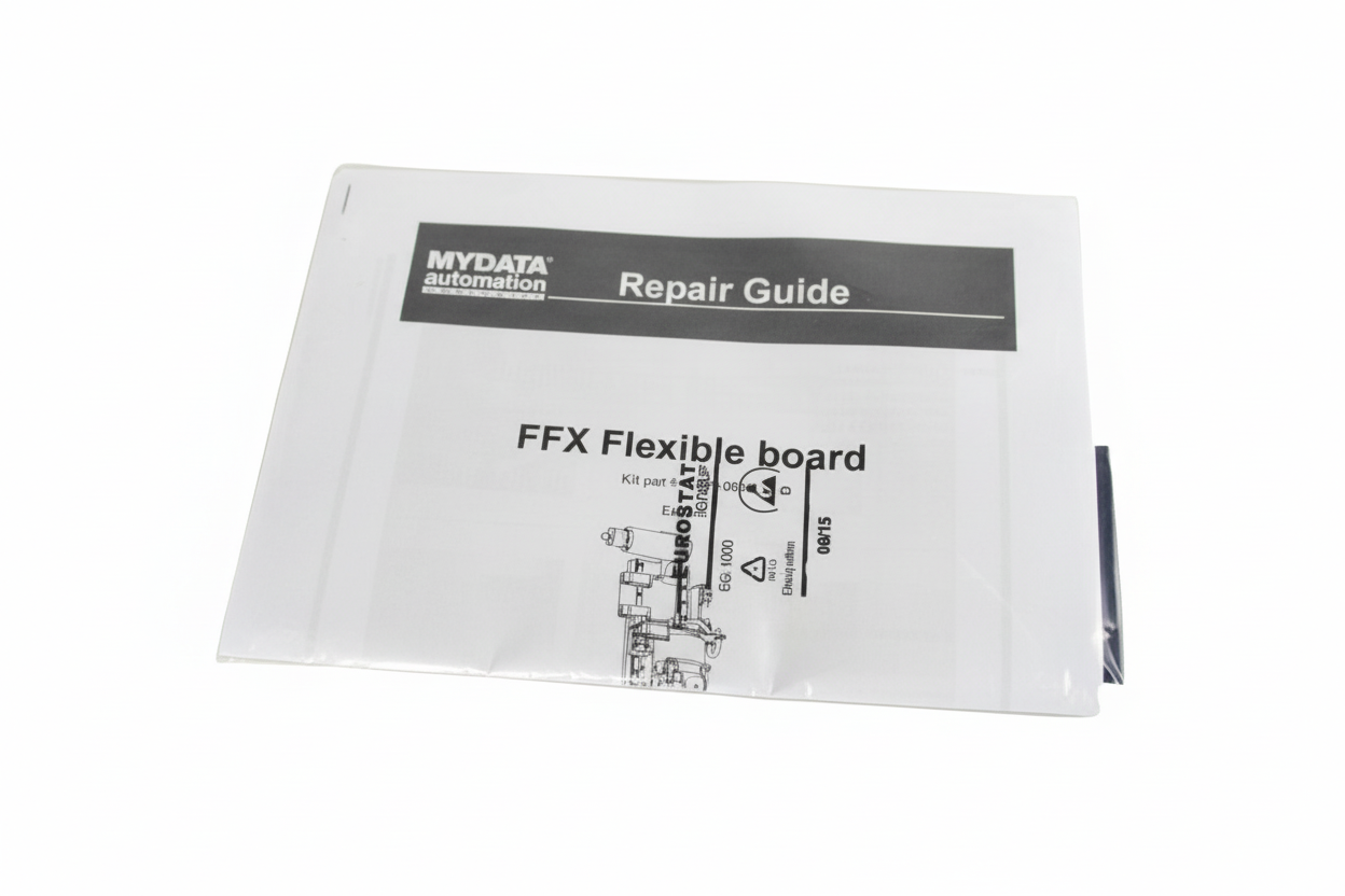 Packaged electronic component with repair guide
