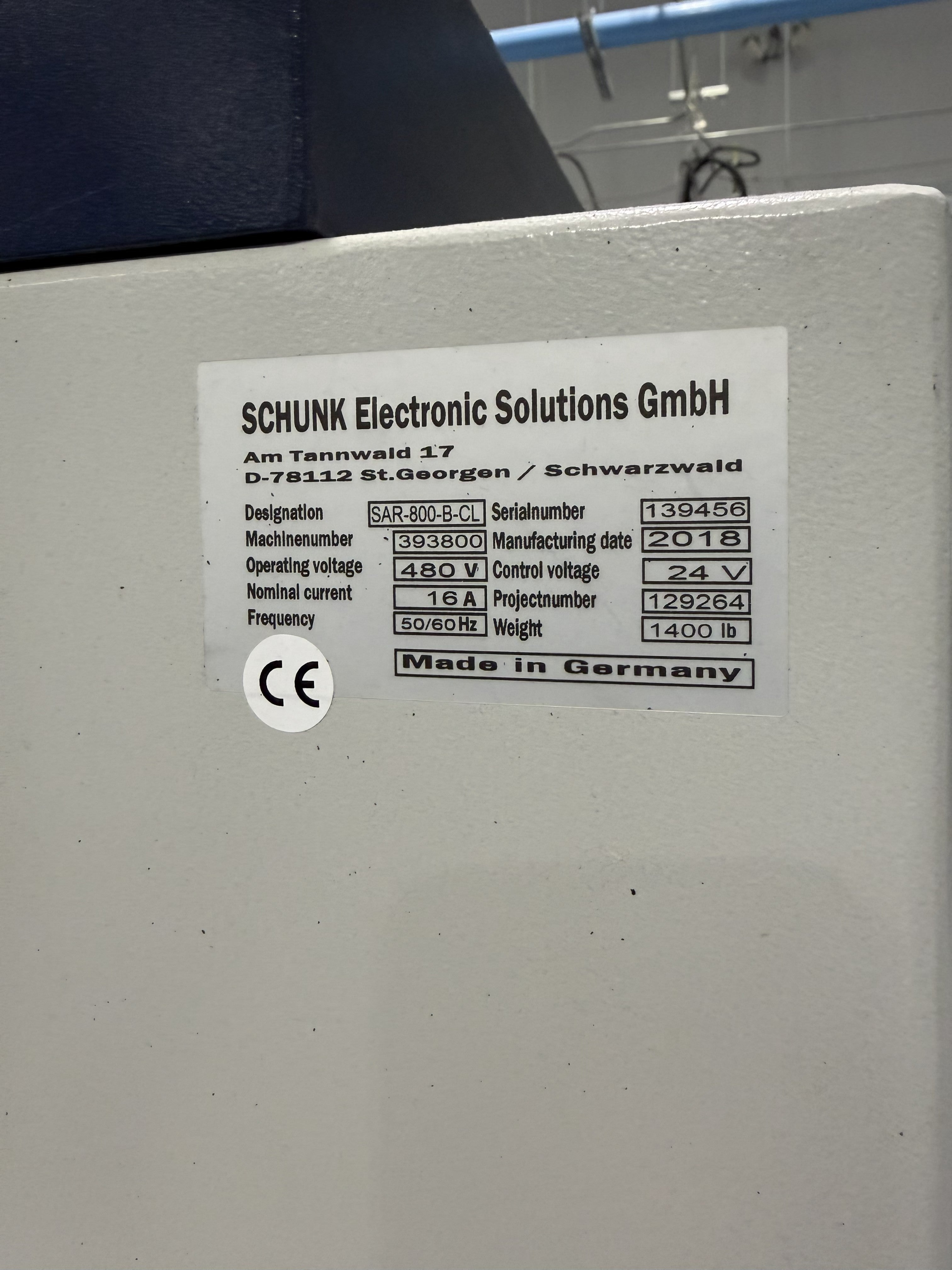 SCHUNK SAR-800-B-CL PCB Depaneling Router