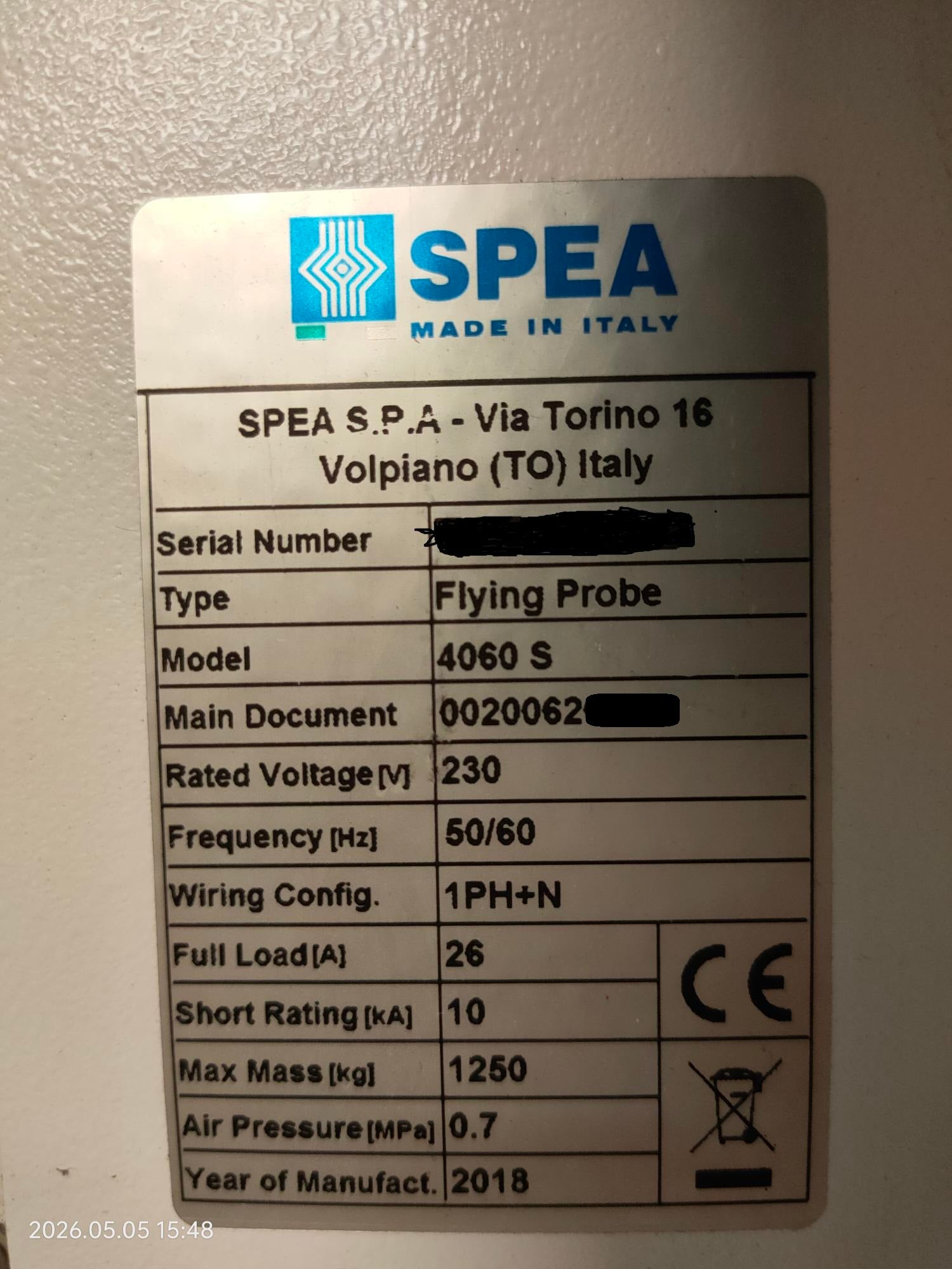 2018 SPEA 4060 S Flying Probe Tester