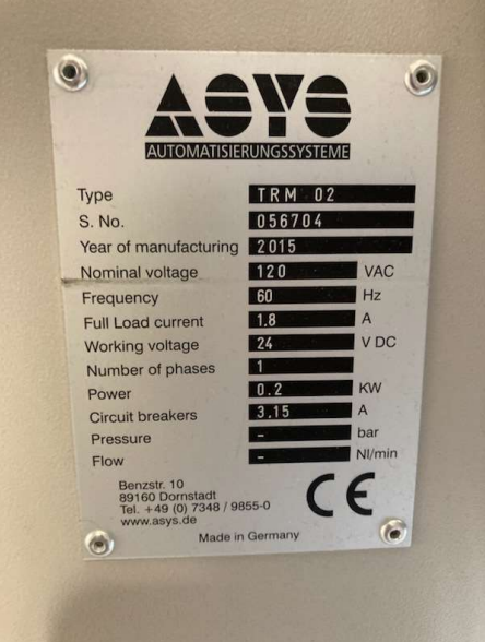 ASYS TRM - 02 Reflow Exit Conveyor