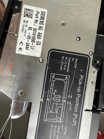Siemens / ASM SL Triple Track Silver EA 00141098-07 3×8 mm Lane Feeder