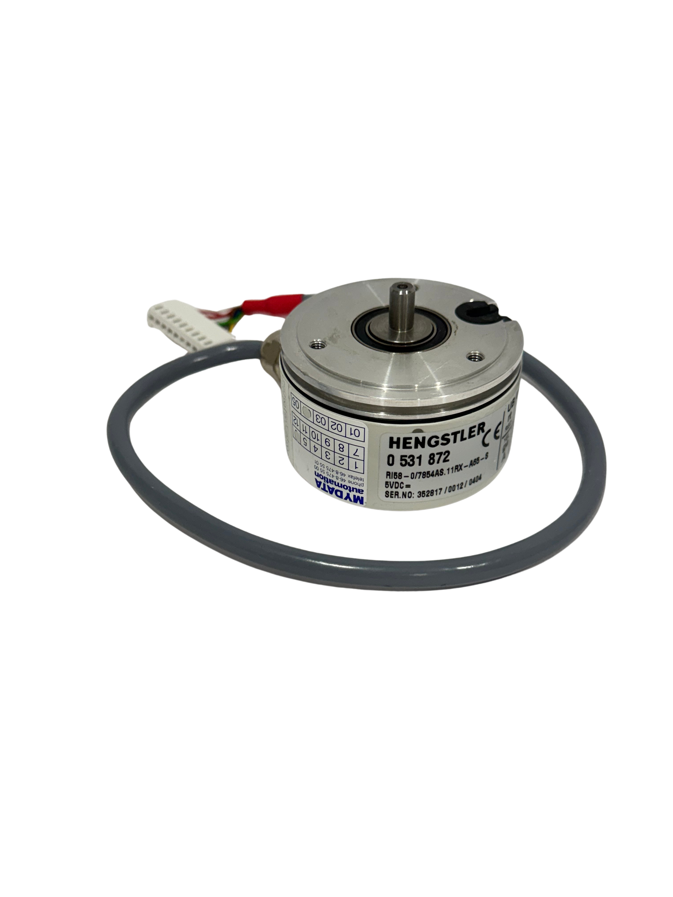 Hengstler motor with cable on a white background