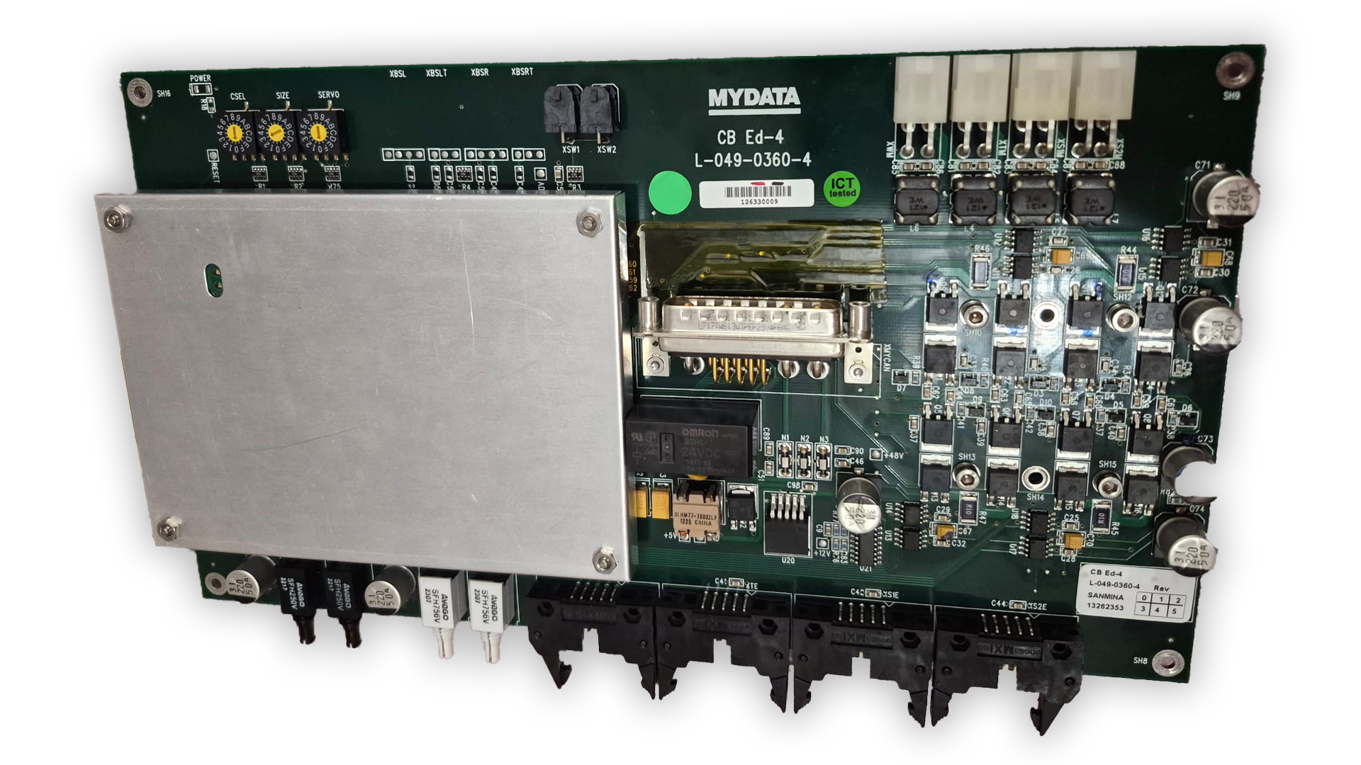 MyData / Mycronic CB ED-5 Tray Wagon Control Board with CMOT Shuttle L-049-0360-4