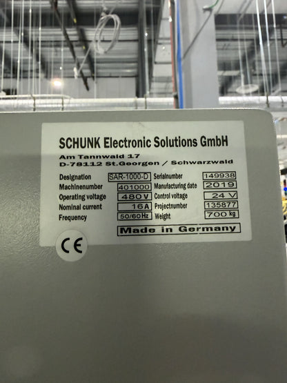 SCHUNK SAR-1000-D Industrial Automation System (2019)