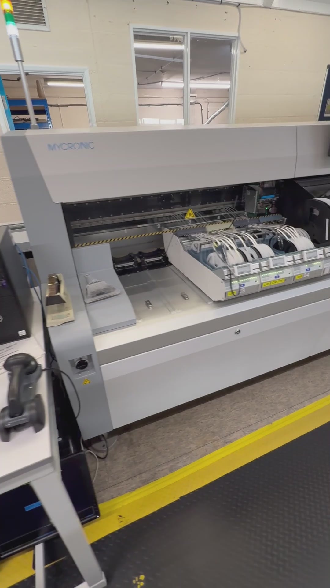 Load video: Mycronic MY300SX-15 Pick &amp; Place Machine (2020)