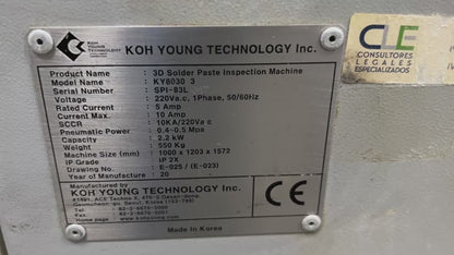 2010 Koh Young KY8030-3 3D SPI